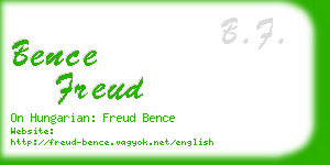 bence freud business card
